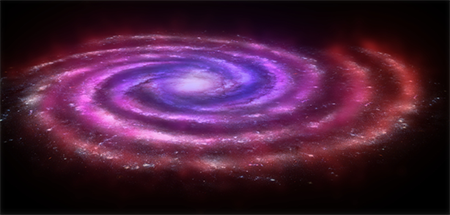 artist rendition of a galaxy