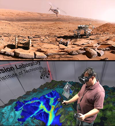 Mars rovers and Earth visualization tools