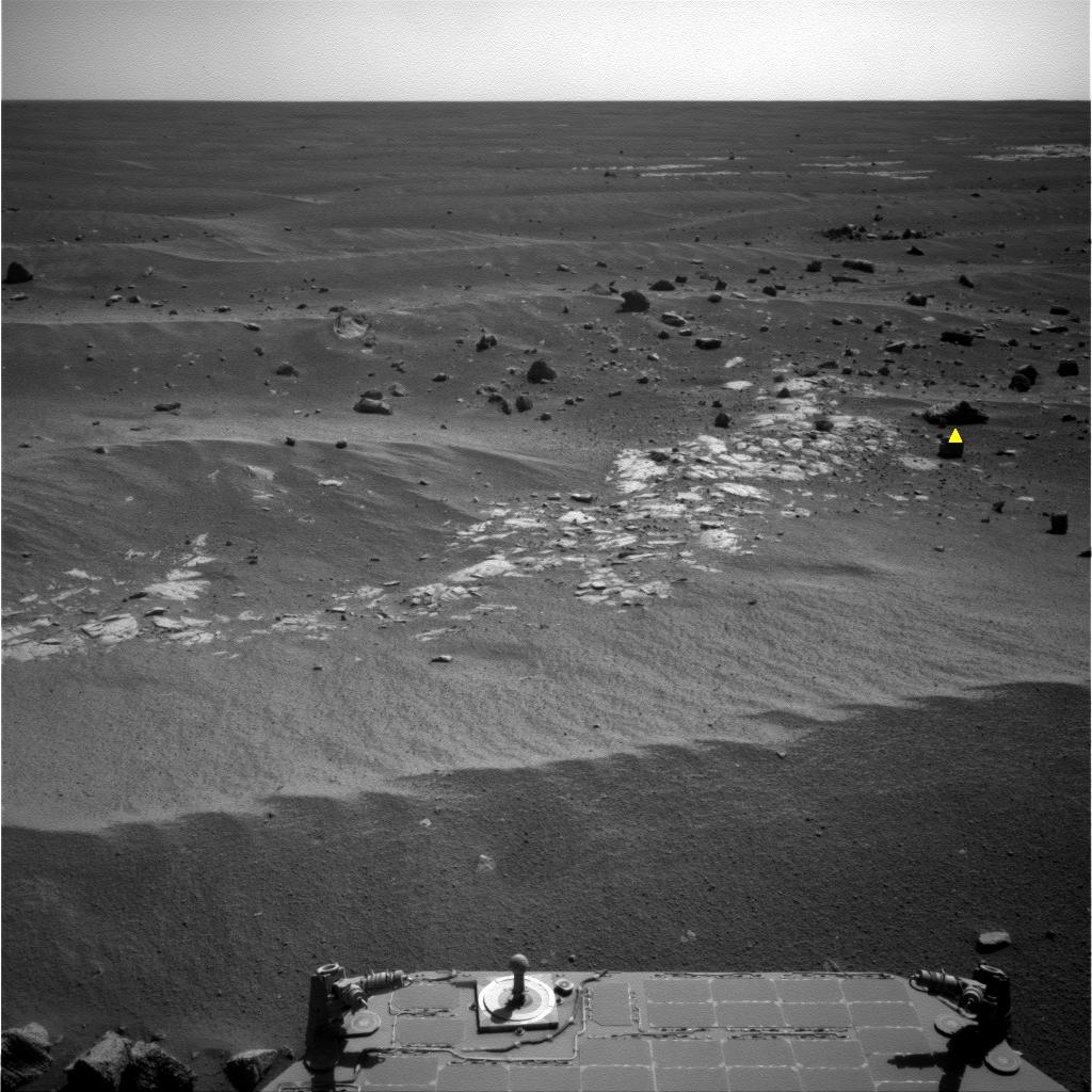 Image of Image Analyzed by Mars Rover for Selection of Target