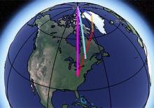 The observed direction of polar motion