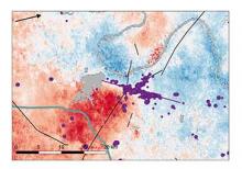 Radar measurements of Pawnee quake deformation based on before/after satellite data analysis.