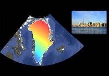 The contribution of melting ice in Greenland