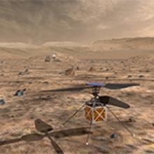 Image of Helicopter Could be 'Scout' for Mars Rovers