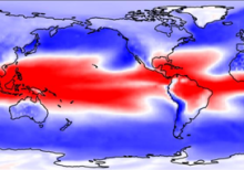 Image of ocean air warming.