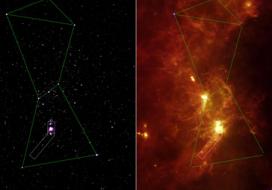 Infrared spotlight on Orion's sword
